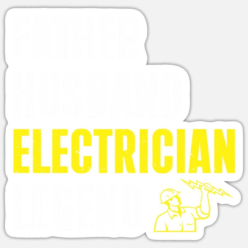 Elektriker Geschenk - Sticker Größe S (10 x 10 cm) - Mattweiß