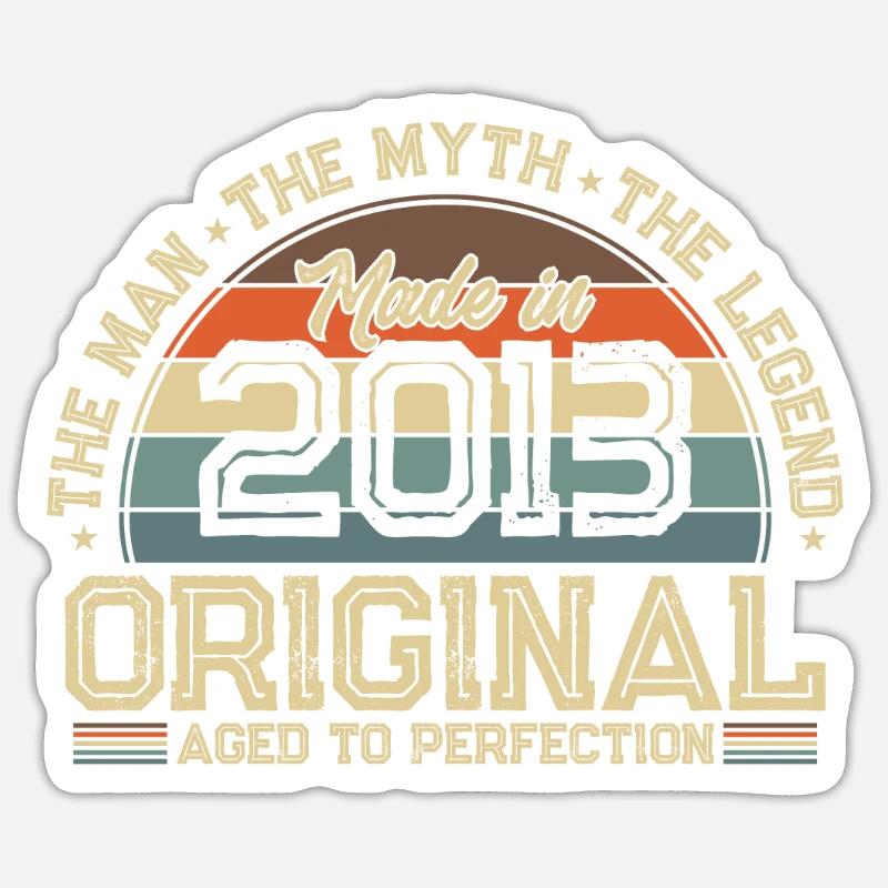 Einzigartig seit 2013 Sticker Größe S (10 x 10 cm)