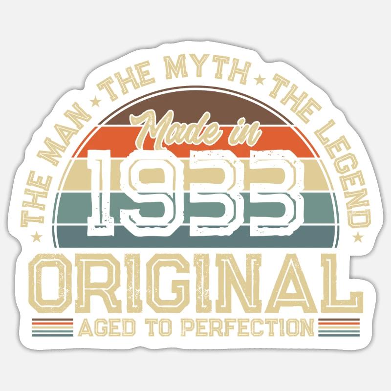 Incomparable 1933 - Sticker size S (10 x 10 cm) - white matte