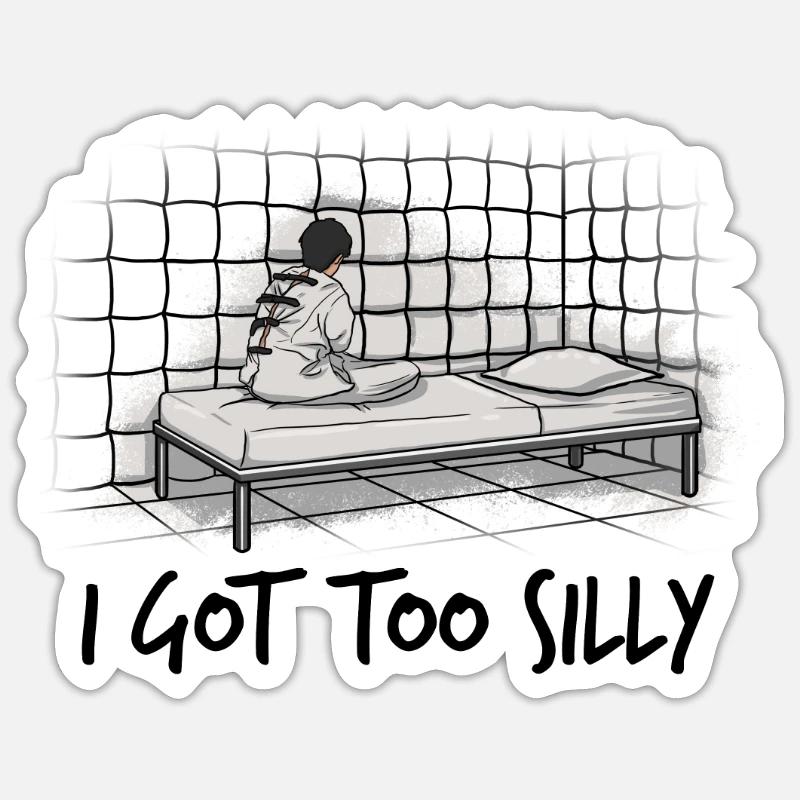 Ich wurde zu dumm - Sticker Größe S (10 x 10 cm) - Mattweiß