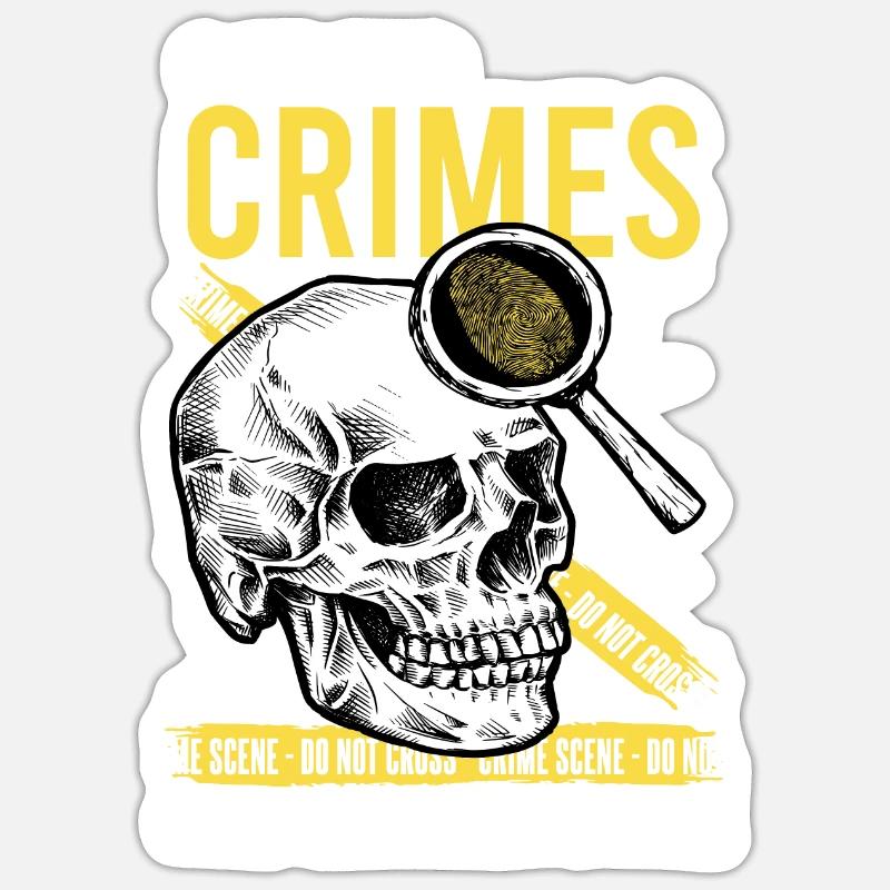Pathologe, Forensik-experte, Tatortanalytiker - Sticker Größe S (10 x 10 cm) - Mattweiß