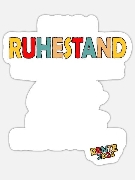 Arbeit Rente Pensionist Pensionierung 2024 - Sticker Größe S (10 x 10 cm) - Mattweiß
