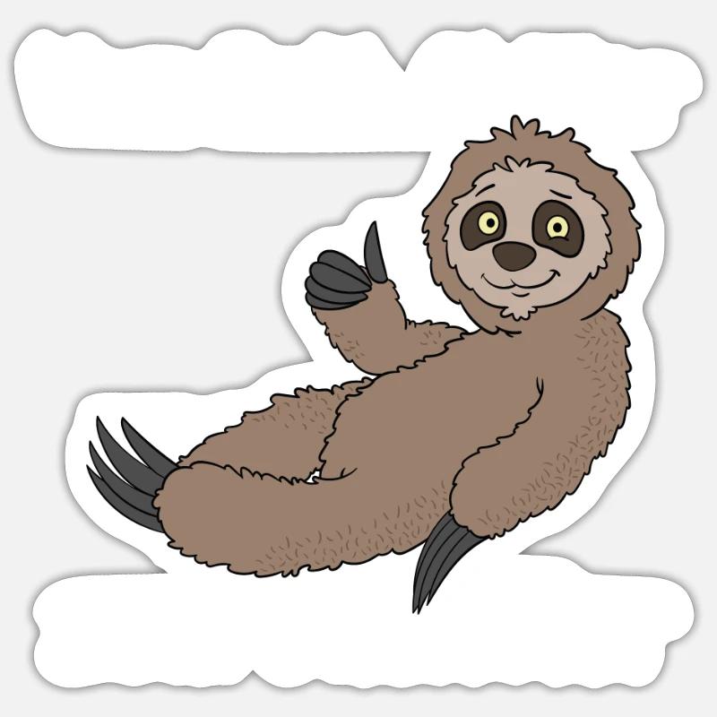 Uni Bachelor Degree Gift Sloth for Sticker size S (10 x 10 cm)