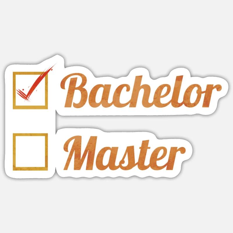 Bachelor Abschluss Absolvent Bachelorstudium Sticker Größe S (10 x 10 cm)