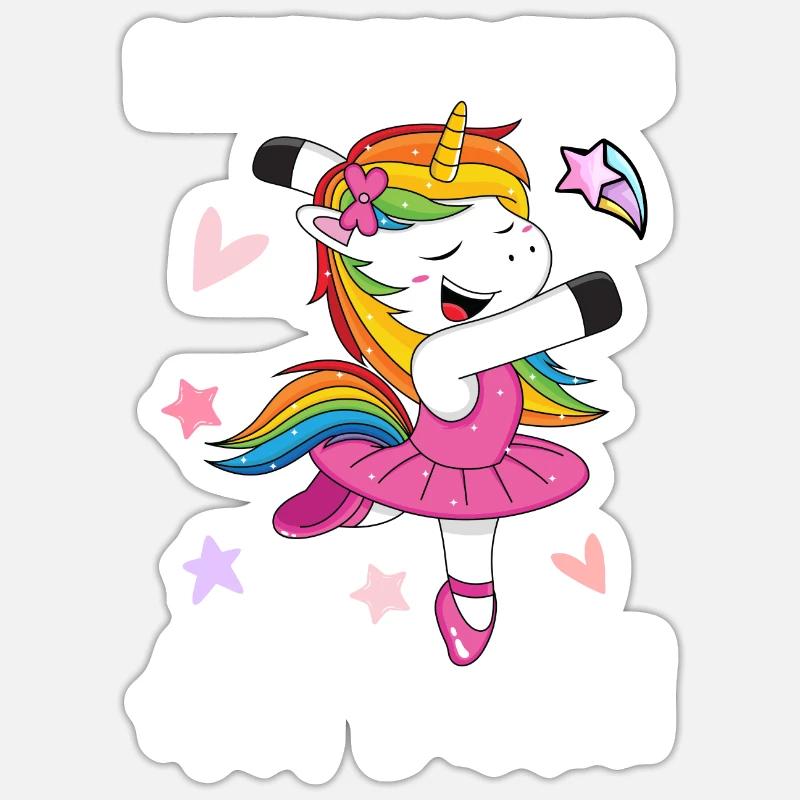 Ballerine de danse classique - Sticker taille S (10 x 10 cm) - blanc mat