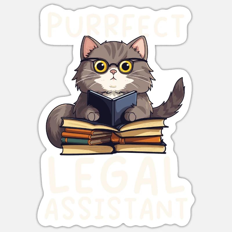 Juristischer Assistent Jurastudent Beruf Rechtsanwaltsfachangestellte - Sticker Größe S (10 x 10 cm) - Mattweiß