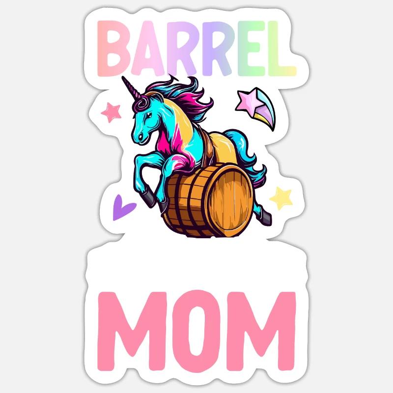 Barrel Racer Riding - Sticker size S (10 x 10 cm) - white matte