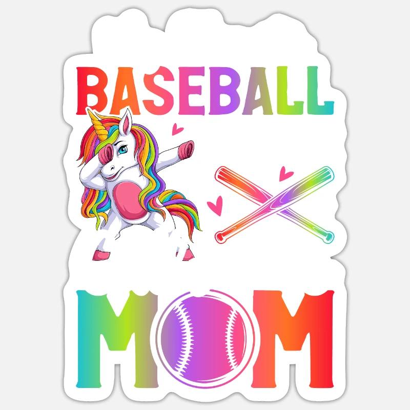 Baseball Mom - Sticker size S (10 x 10 cm) - white matte