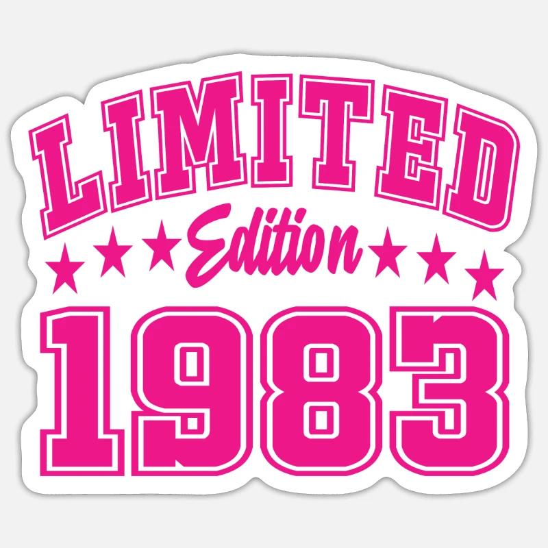 Édition limitée 1983 - Sticker taille S (10 x 10 cm) - blanc mat