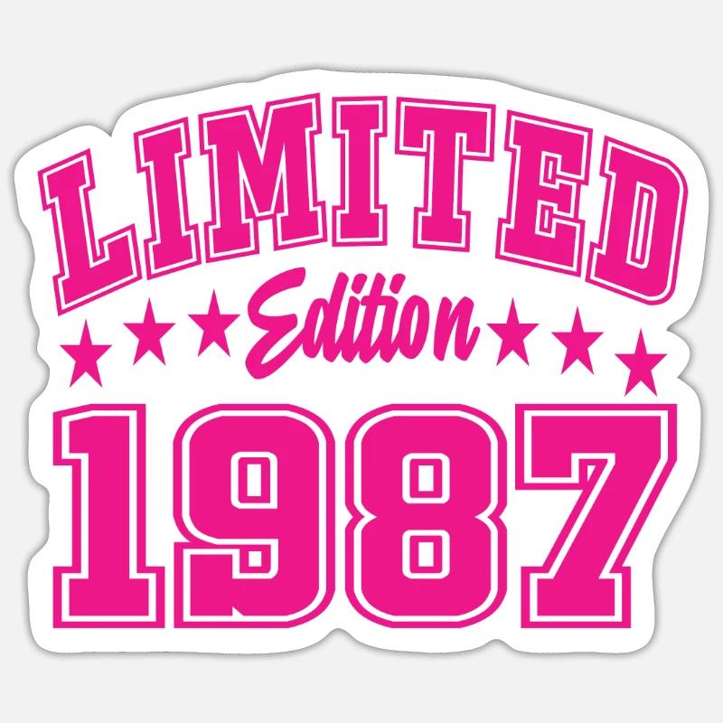 Édition limitée 1987 - Sticker taille S (10 x 10 cm) - blanc mat