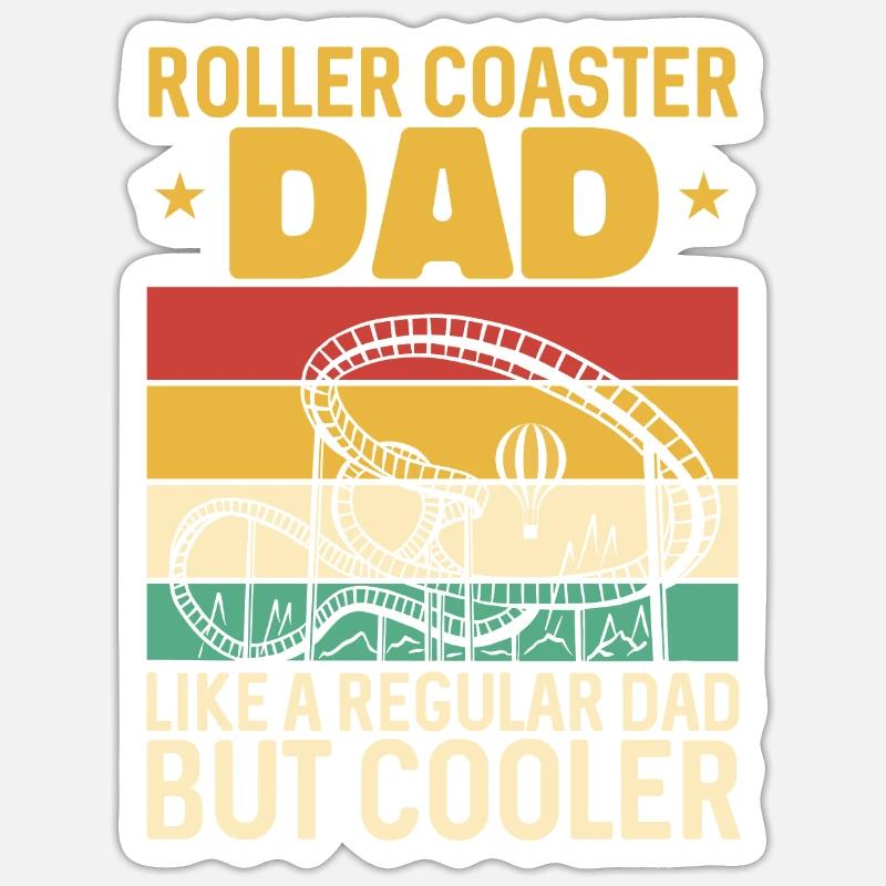 Achterbahn Rollercoaster Freizeitpark Sticker Größe S (10 x 10 cm)