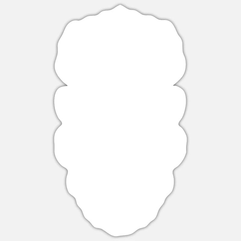 Bart Vollbart Stamm - Sticker Größe S (10 x 10 cm) - Mattweiß