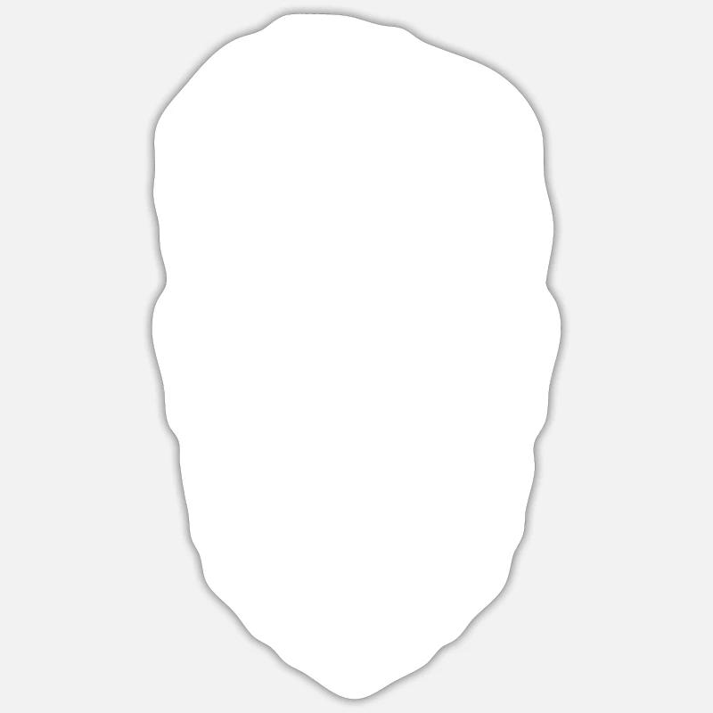 Beard Full Beard - Sticker size S (10 x 10 cm) - white matte