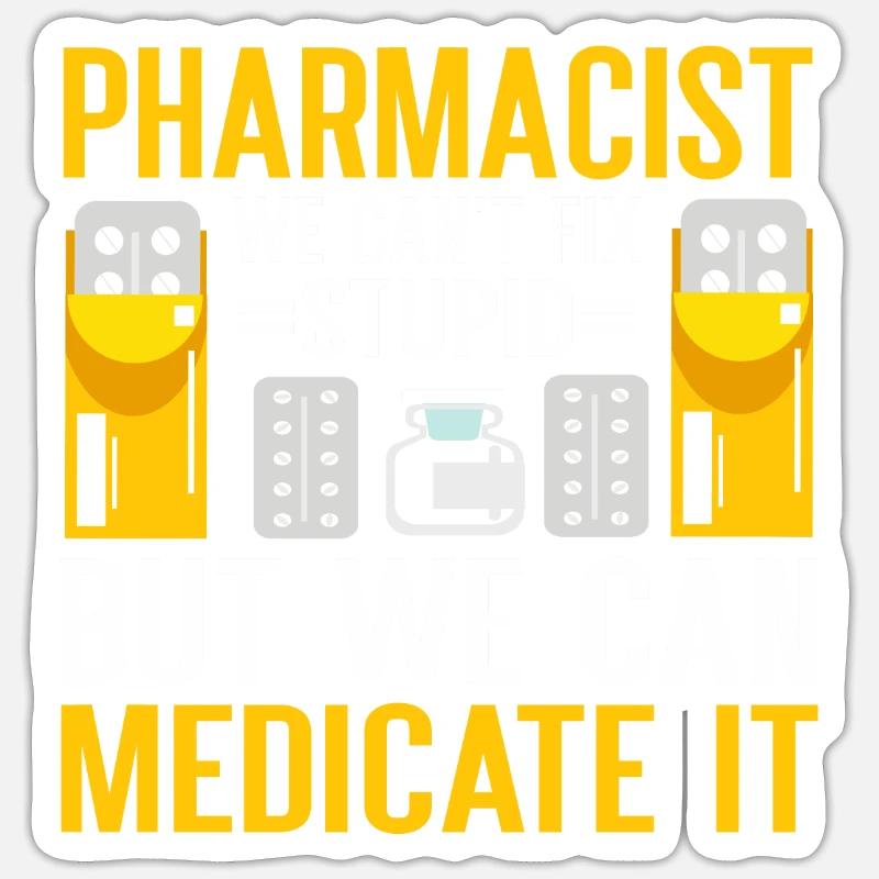Apothecary Gift Pharmacy - Sticker size S (10 x 10 cm) - white matte