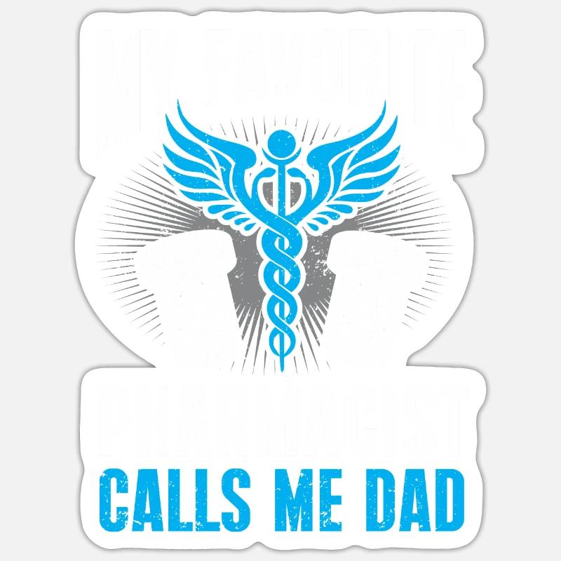 Apotheker Geschenk Apotheke - Sticker Größe S (10 x 10 cm) - Mattweiß