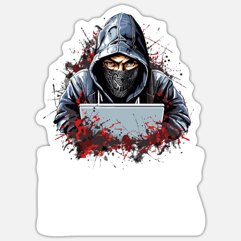 Ethical Hacker Pride: Cyber Security Ninja Sticker size S (10 x 10 cm)