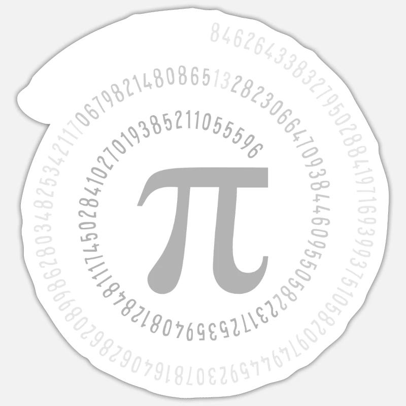 Mathelehrer Mathe Lehrer Pi - Sticker Größe S (10 x 10 cm) - Mattweiß