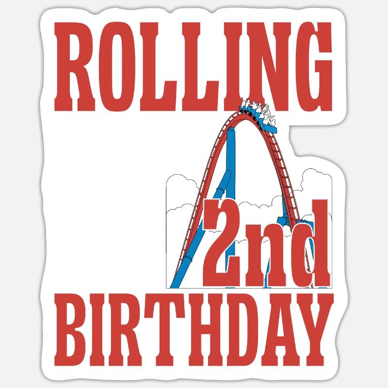 Achterbahn Rollercoaster Freizeitpark Sticker Größe S (10 x 10 cm)