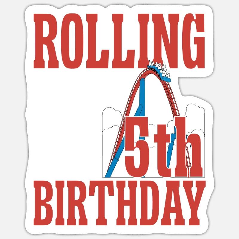 Achterbahn Rollercoaster Freizeitpark Sticker Größe S (10 x 10 cm)