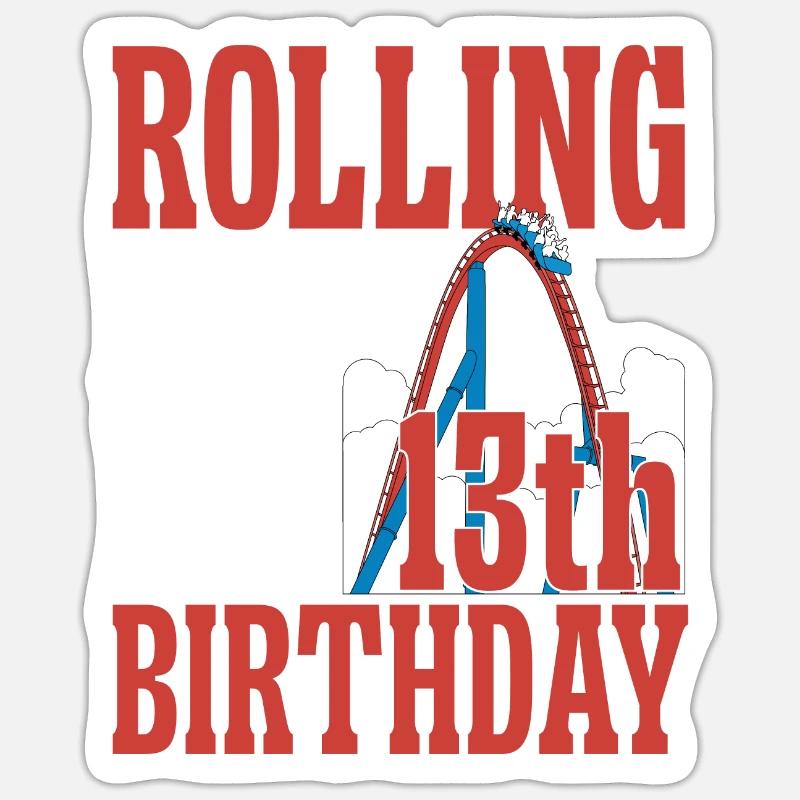 Achterbahn Rollercoaster Freizeitpark Sticker Größe S (10 x 10 cm)