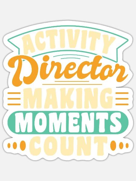 Awesome Activity Director - Sticker Größe S (10 x 10 cm) - Mattweiß
