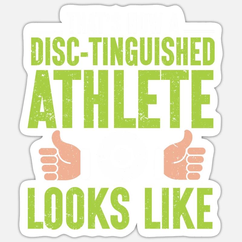 Discus thrower Athletics Disc throw - Sticker size S (10 x 10 cm) - white matte