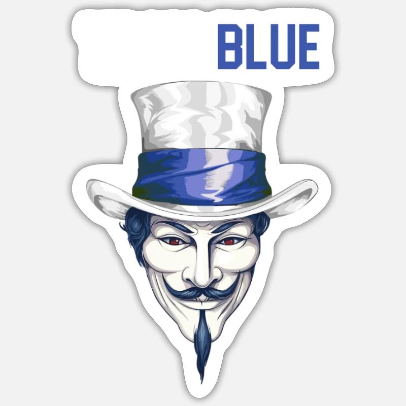White Hat Pride: Team Blue Hackathon Icon Sticker size S (10 x 10 cm)