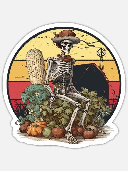Gärtnerin Gartenpflanzen lustiges Gärtner - Sticker Größe S (10 x 10 cm) - Mattweiß