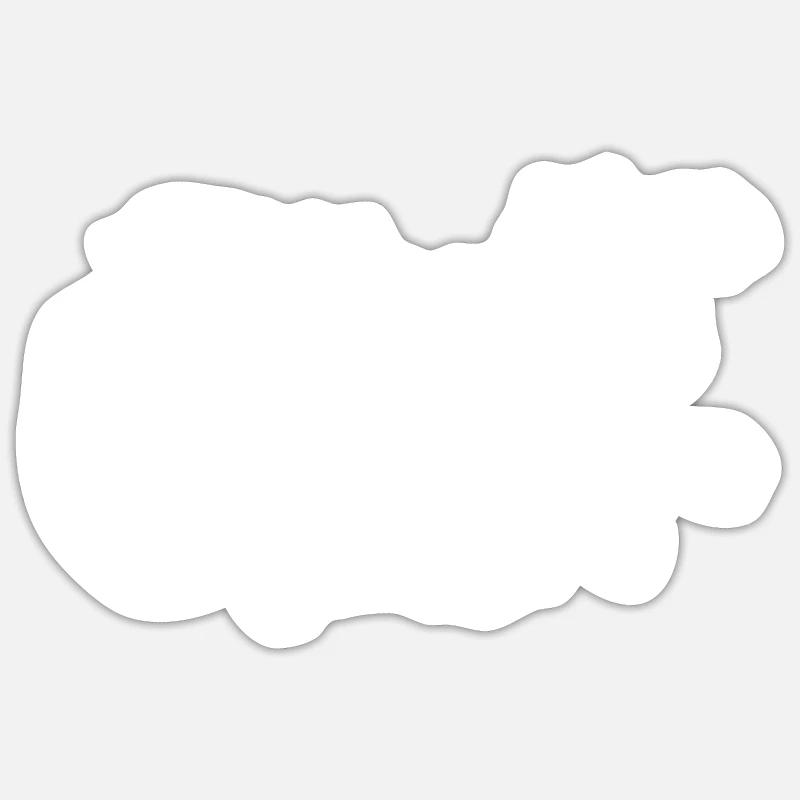 Fleurs de ukulélé - Sticker taille S (10 x 10 cm) - blanc mat