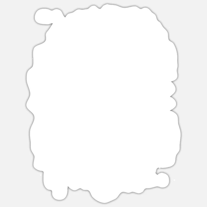 Gothic Krähe - Sticker Größe S (10 x 10 cm) - Mattweiß