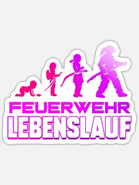 Feuerwehrfrau Geschenk Feuerwehr Ehrenamt - Sticker Größe S (10 x 10 cm) - Mattweiß