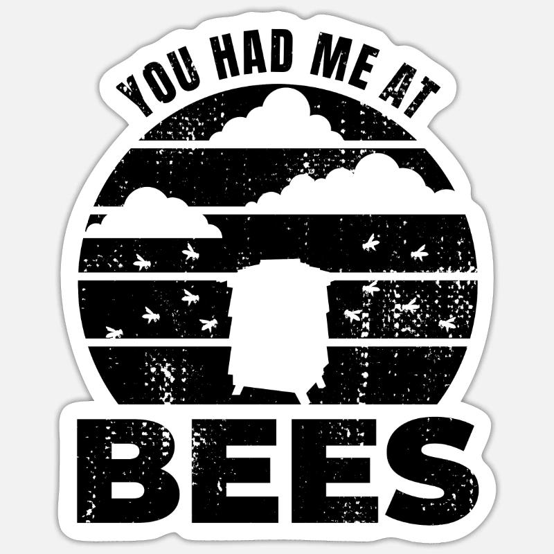 Imker Spruch - Sticker Größe S (10 x 10 cm) - Mattweiß