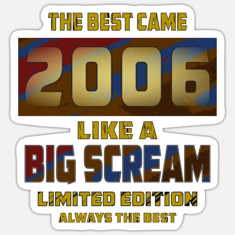 YEAR 2006 - Sticker size S (10 x 10 cm) - white matte