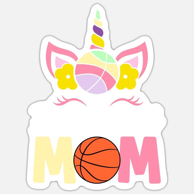 Basketteur - Sticker taille S (10 x 10 cm) - blanc mat