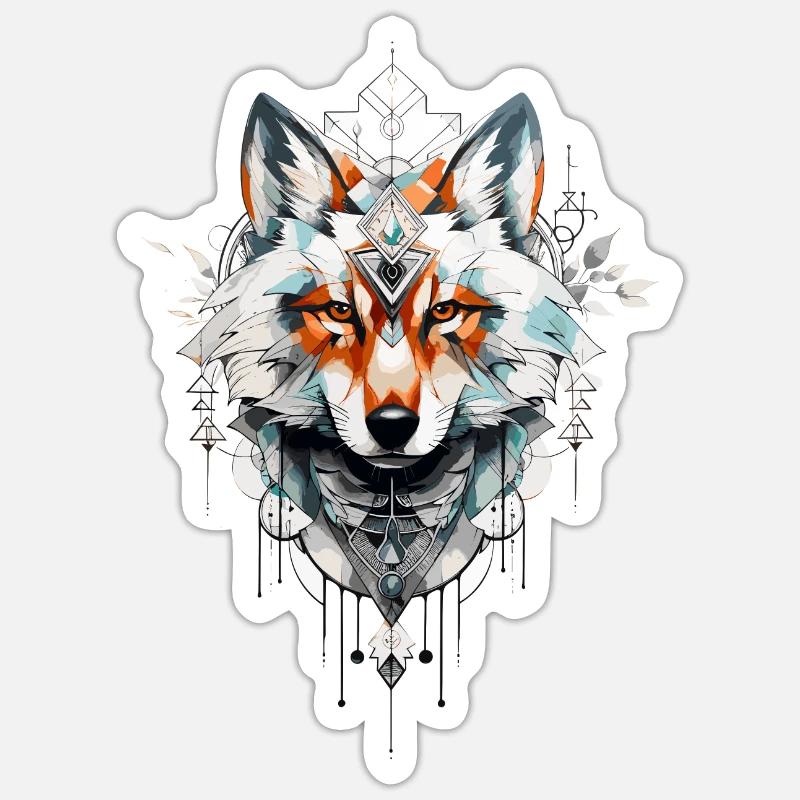 Fuchs - Sticker Größe S (10 x 10 cm) - Mattweiß