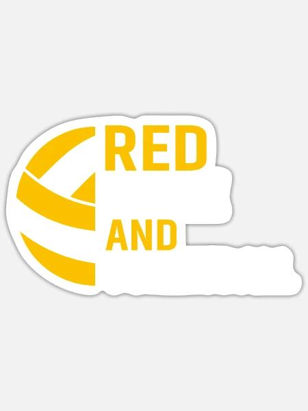 Rot Weiß Und Volleyball - Sticker Größe S (10 x 10 cm) - Mattweiß