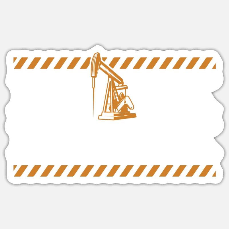 Ölfeld Bohrinsel Fracking Sticker Größe S (10 x 10 cm)