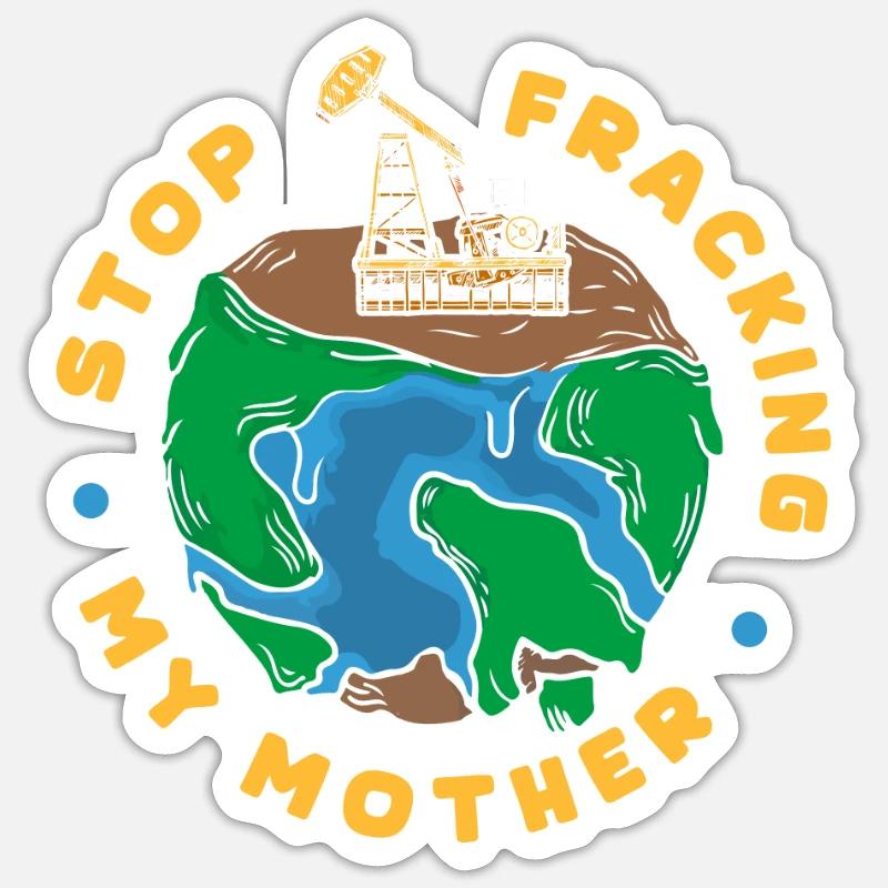 Ölfeld Bohrinsel Fracking - Sticker Größe S (10 x 10 cm) - Mattweiß