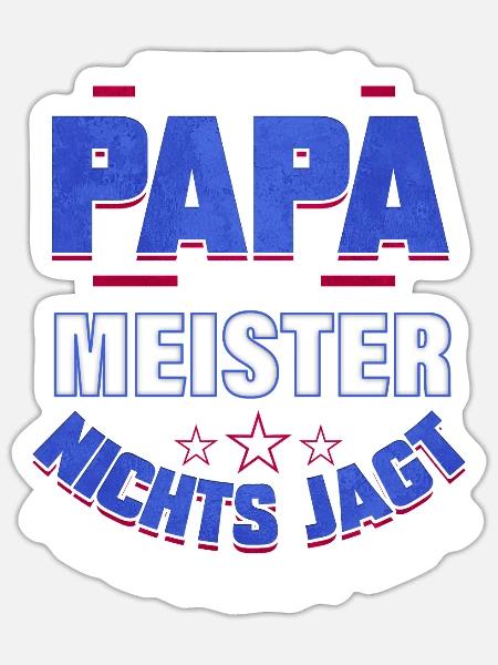 Meister Abschluss Papa Geschenk Meisterbrief - Sticker Größe S (10 x 10 cm) - Mattweiß