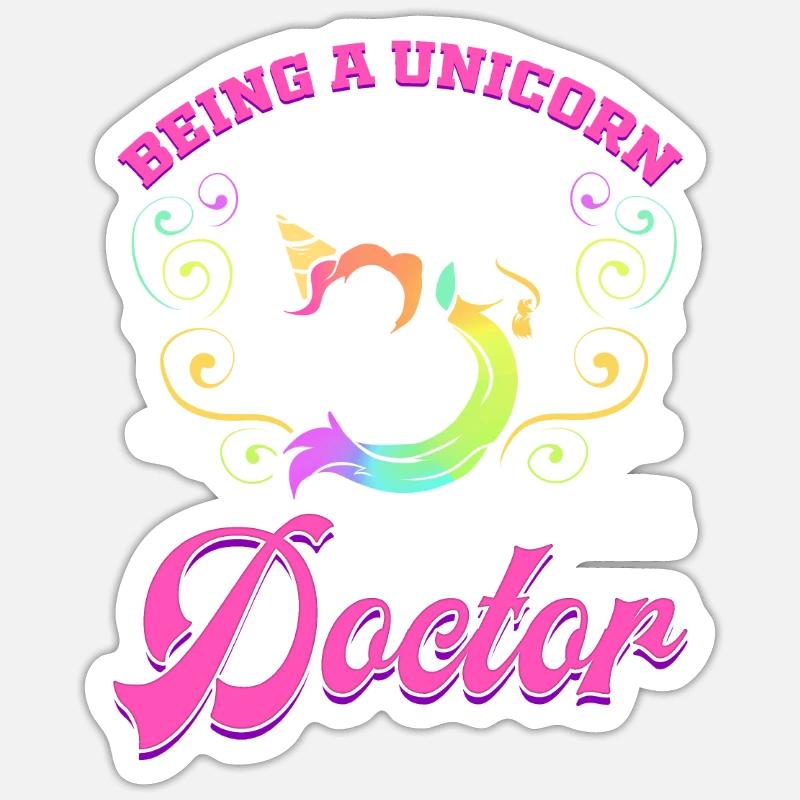 Frau Doktor Abschluss Ph.D. Lustiges Geschenk - Sticker Größe S (10 x 10 cm) - Mattweiß