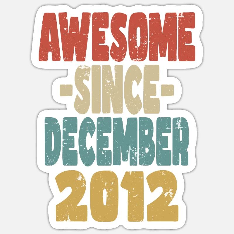 Génial Décembre 2012 - Sticker taille S (10 x 10 cm) - blanc mat
