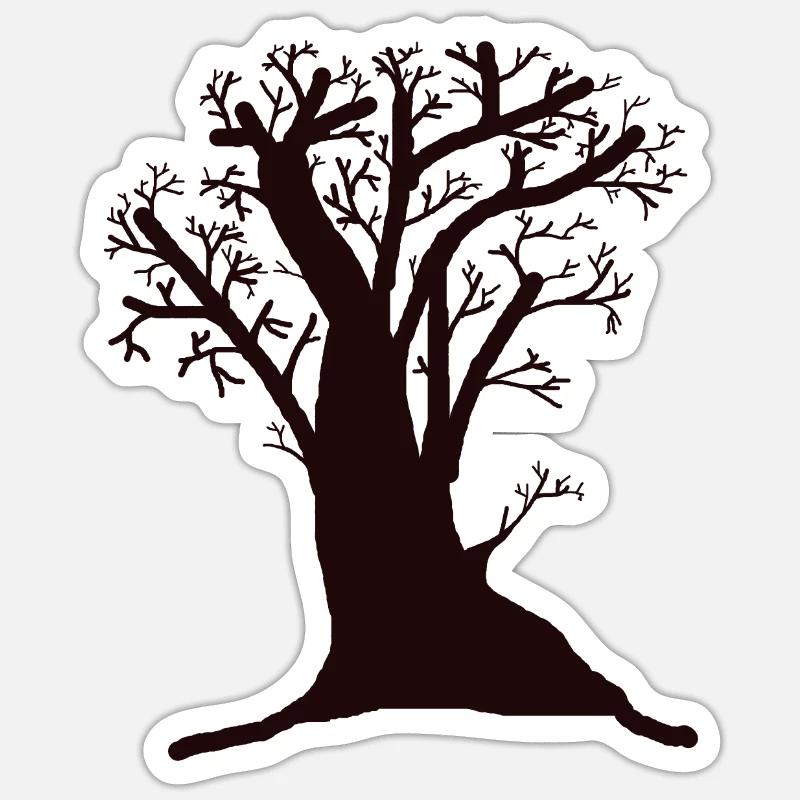 Tree, Botany, Deciduous Tree, Forest, Nature, Wilderness, Wood, Co2 Sticker size S (10 x 10 cm)