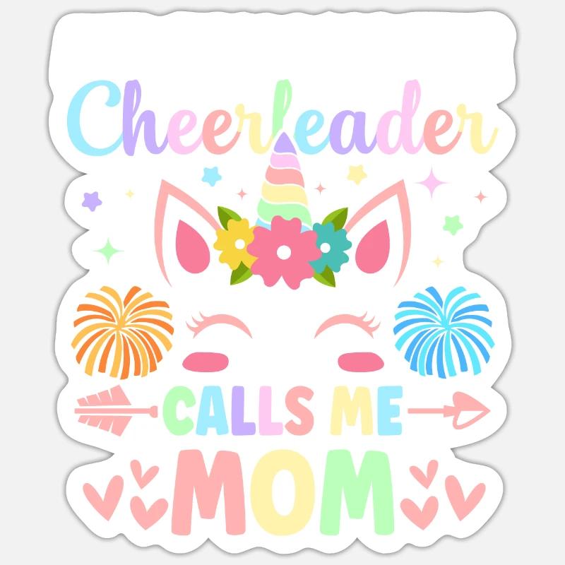 Cheerleading Cheer - Sticker Größe S (10 x 10 cm) - Mattweiß