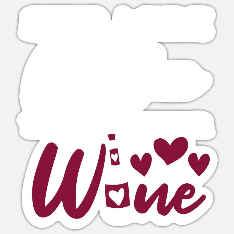 Wine, Winemaker, Coffee, Wine Sticker size S (10 x 10 cm)