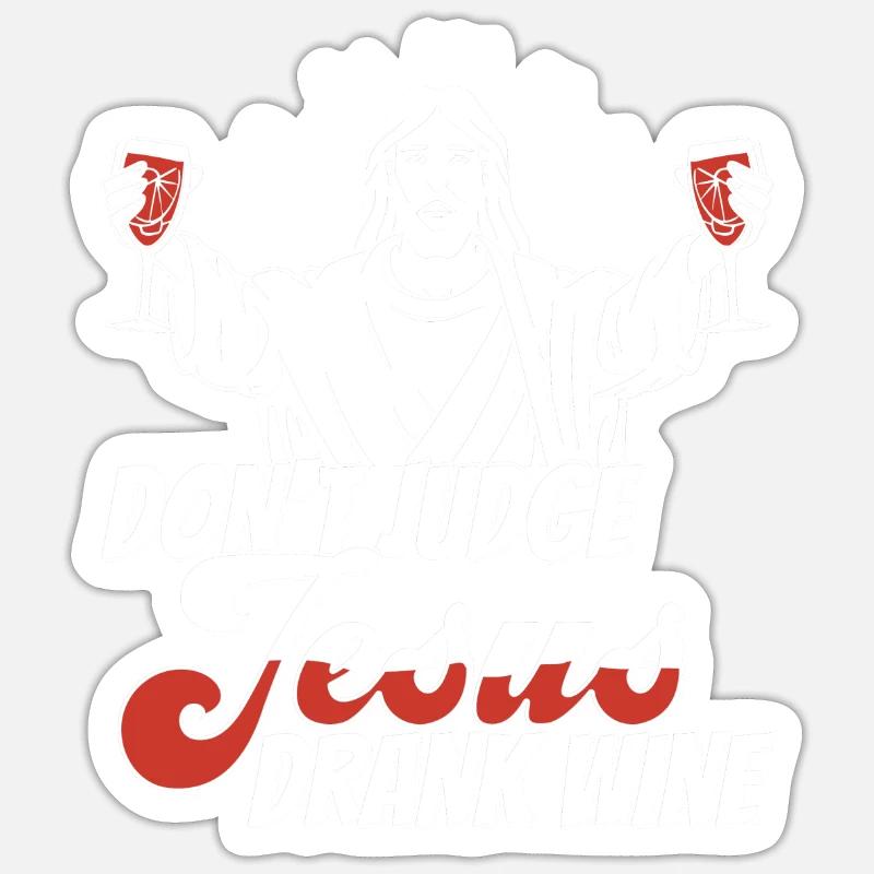 Wine Winemaker Jesus - Sticker size S (10 x 10 cm) - white matte
