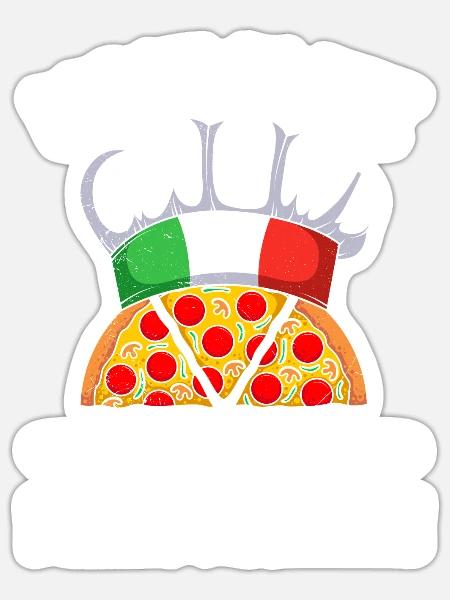 Pizzabäcker Mach Platz ich Muss Pizza Machen - Sticker Größe S (10 x 10 cm) - Mattweiß