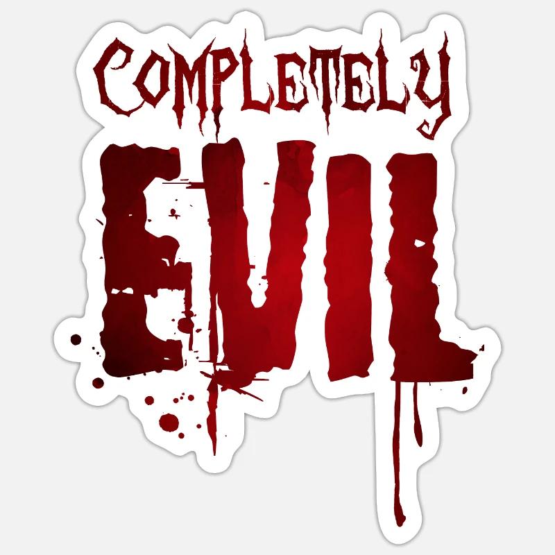 completely evil - Sticker Größe S (10 x 10 cm) - Mattweiß