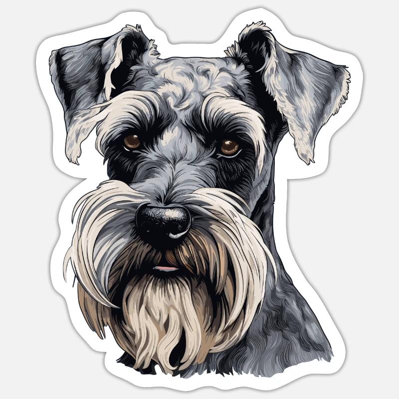 Schnauzer géant Sticker taille S (10 x 10 cm)