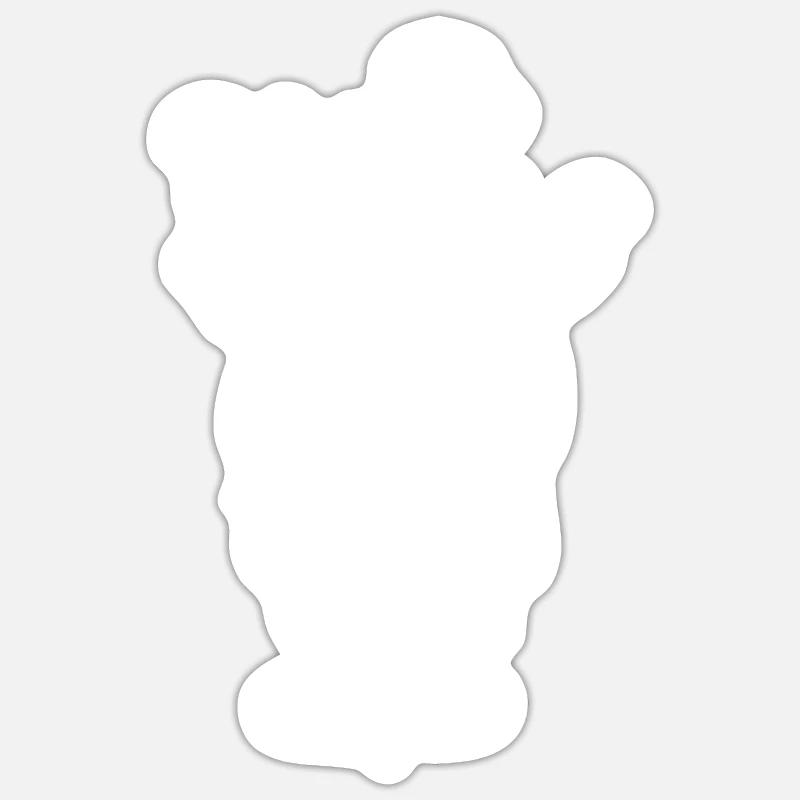 Cueilleur de champignons - Sticker taille S (10 x 10 cm) - blanc mat