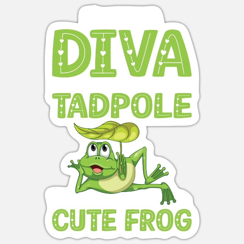 Ich Bin Keine Diva. Ich Bin Eine Kaulquappe Sticker Größe S (10 x 10 cm)